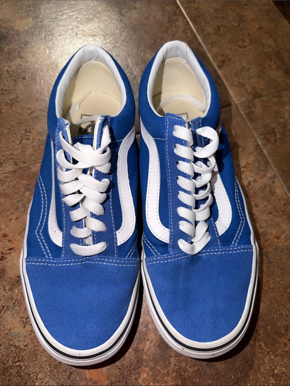 Vans Blue and White Old Skool Sneakers